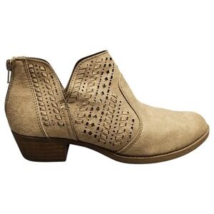 Carlos by‎ Carlos Santana Bentley Ankle Boots Womens Size 7.5M Brown Back Zip